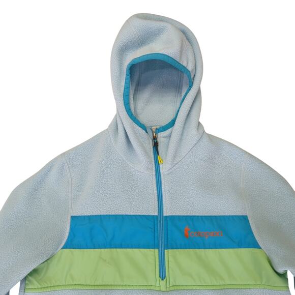 Cotopaxi Teca‎ Hooded Half Zip Pullover Fleece Jacket Women's Size XS Blue Green - Picture 3 of 9